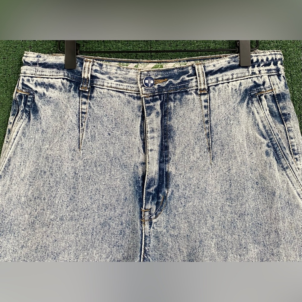 Vintage 80’s Bugle Boy Mountain Patrol Acid Wash Denim Jeans Men's Size 31 - Picture 4 of 7